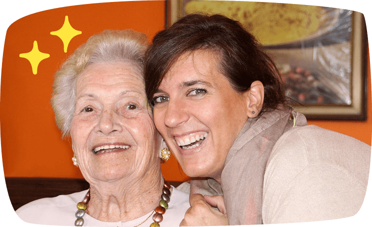 Fată cu o doamnă în vârstă