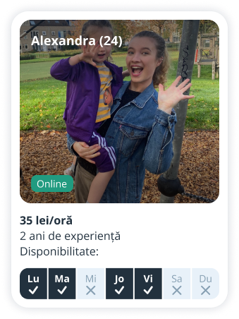Profil de bonă al Alexandrei, 24 de ani, disponibilă pe Sitly