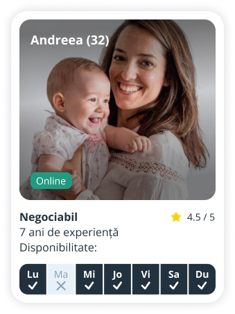 Profil de bonă al Andreei, 32 de ani, disponibilă pe Sitly