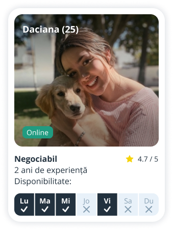 Profil de bonă al Dacianei, 25 de ani, disponibilă pe Sitly