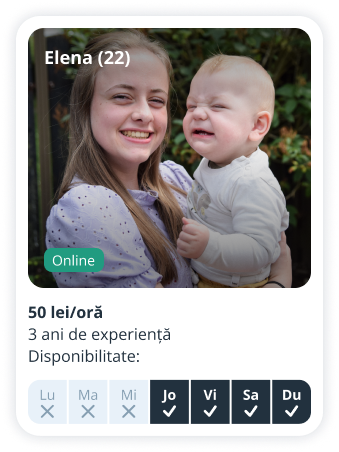 Profil de bonă al Elenei, 22 de ani, disponibilă pe Sitly