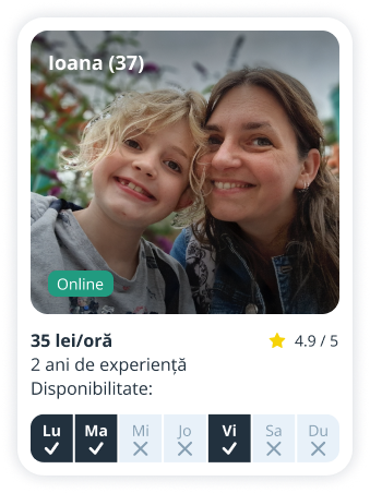Profil de bonă al Ioanei, 37 de ani, disponibilă pe Sitly